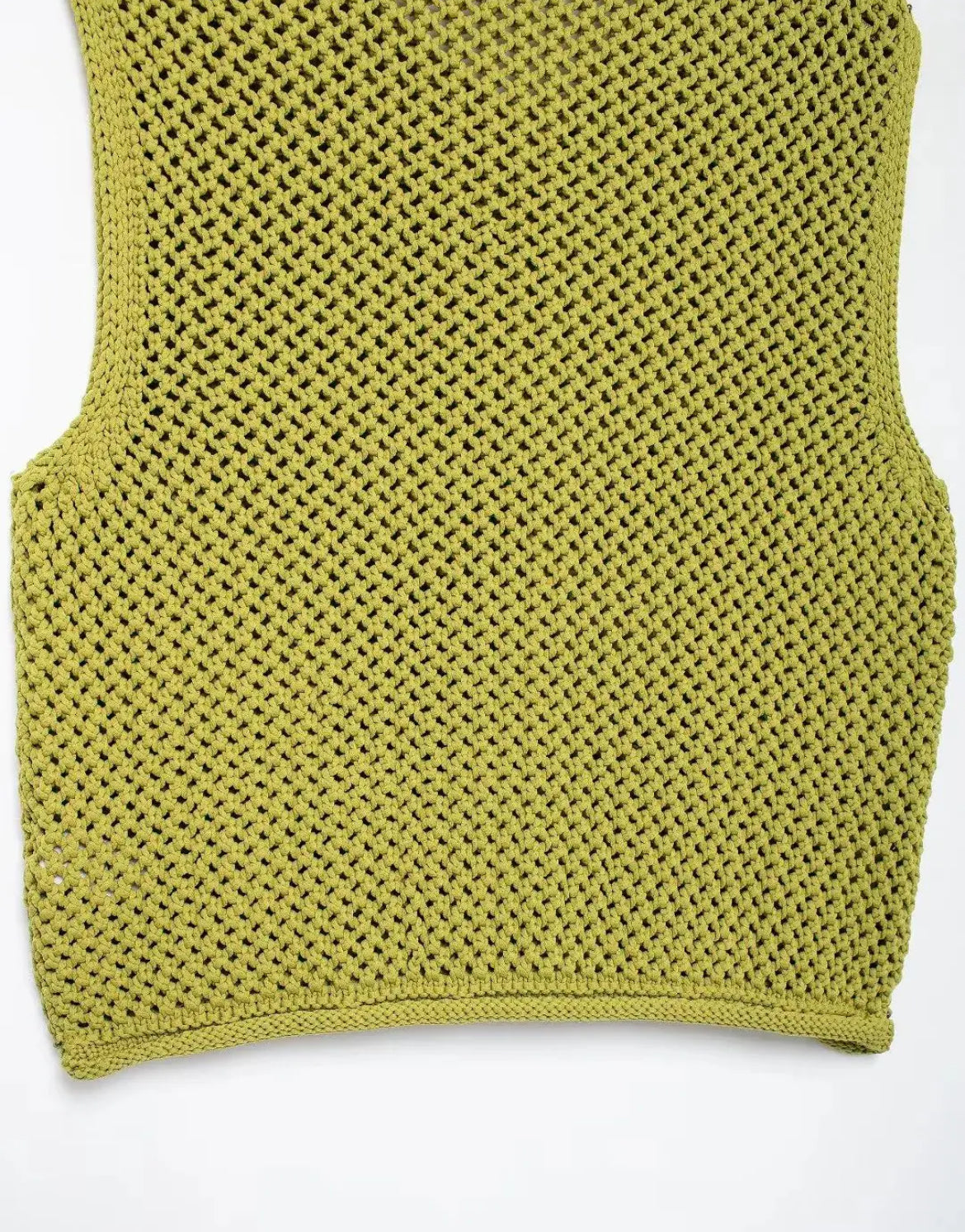GILET EN MAILLE AJOURÉE À BOUTONS