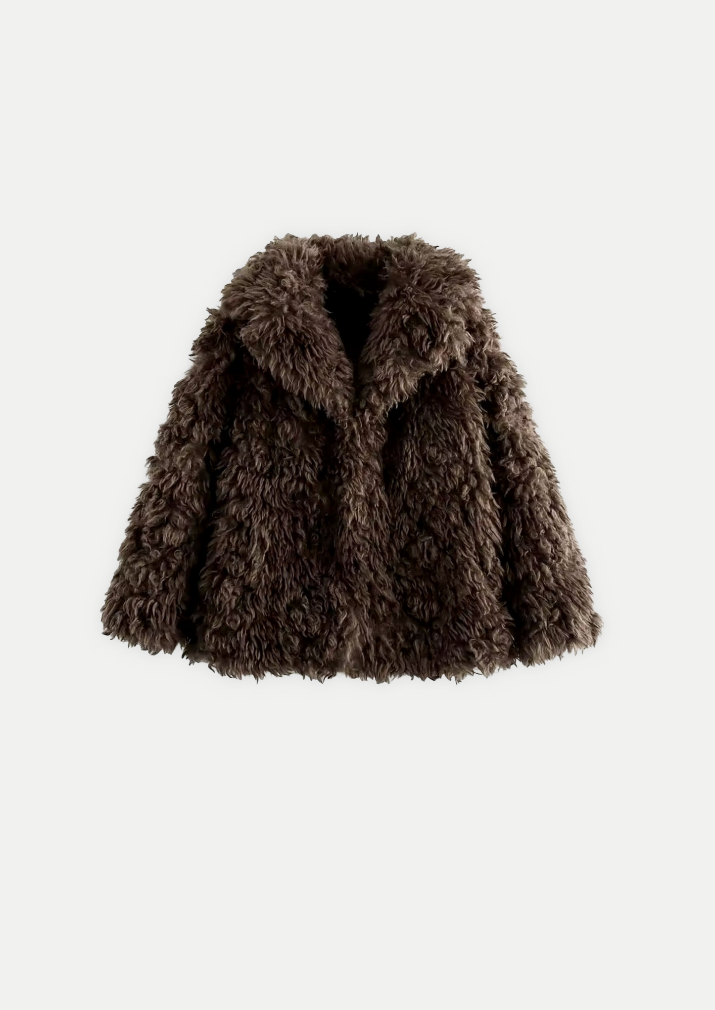 VESTE EFFET FOURRURE BOUCLÉE