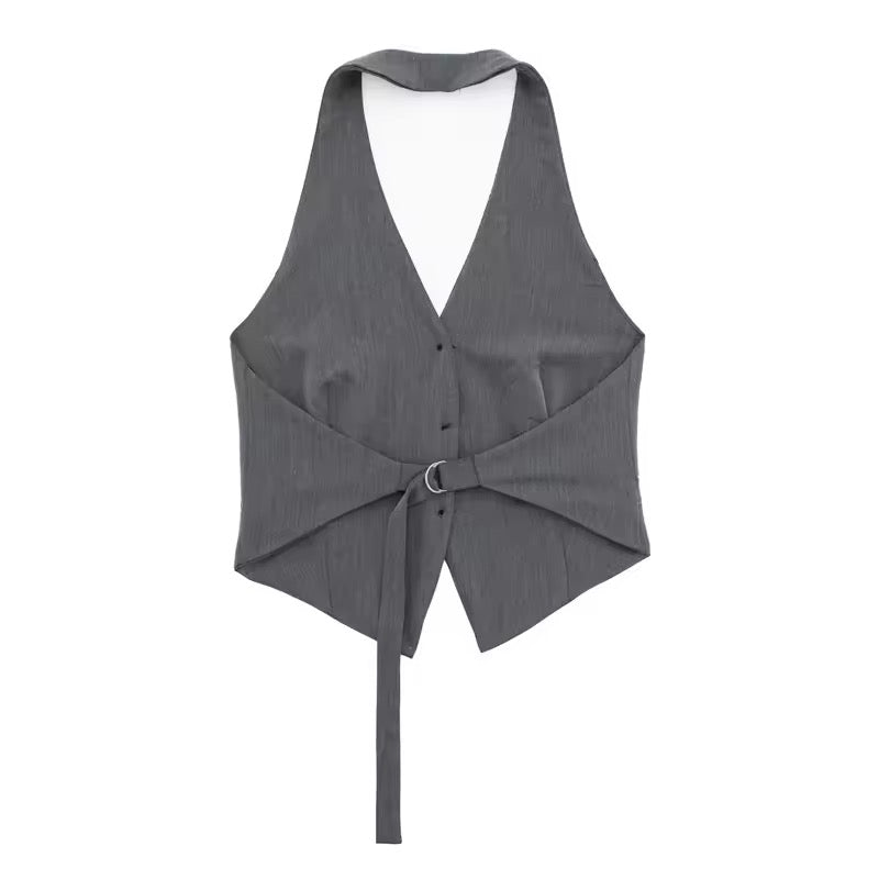 TOP GILET DOS NU