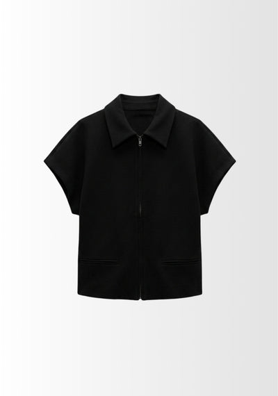 VESTE ZIPPÉE À MANCHES COURTES