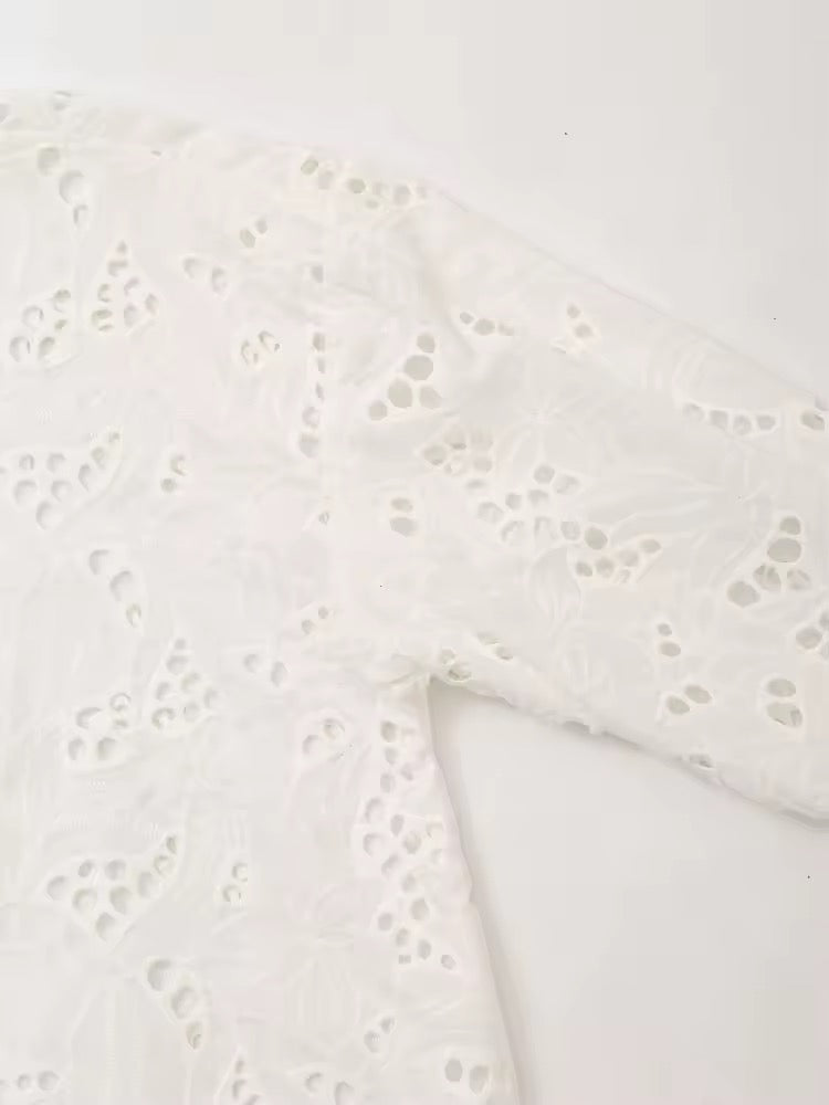 CHEMISE EN BRODERIE AJOURÉE