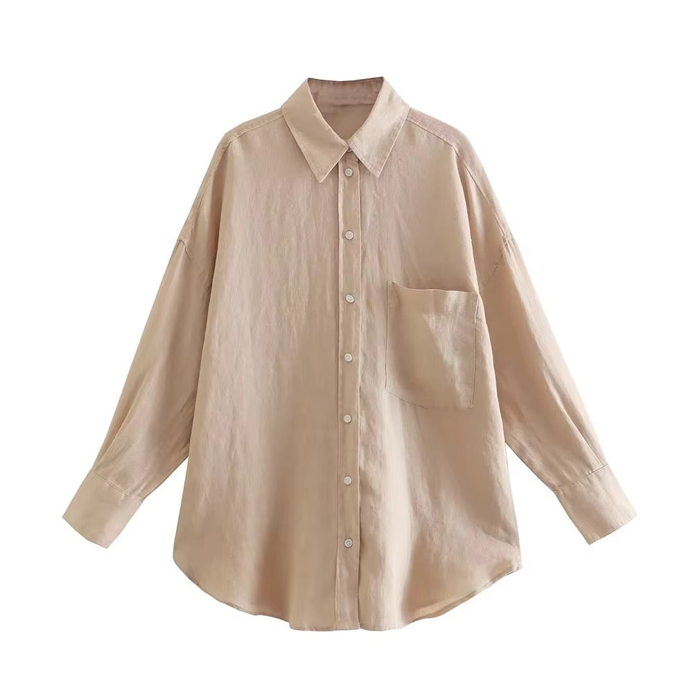 CAMICIA EFFETTO LINO