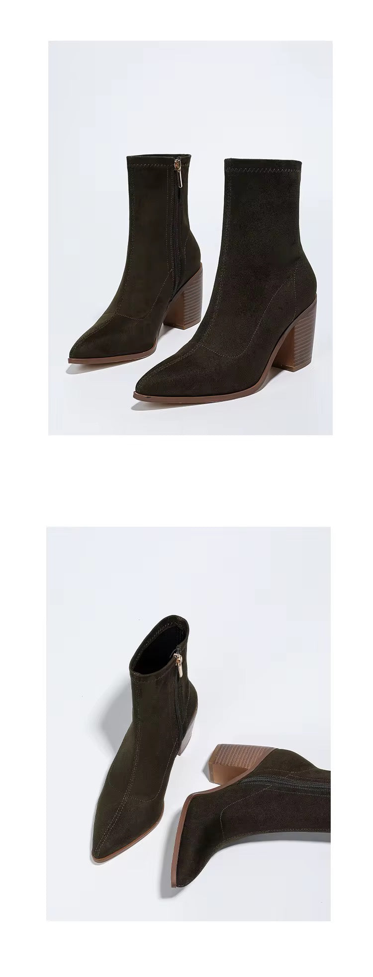 Bottines en cuir PU