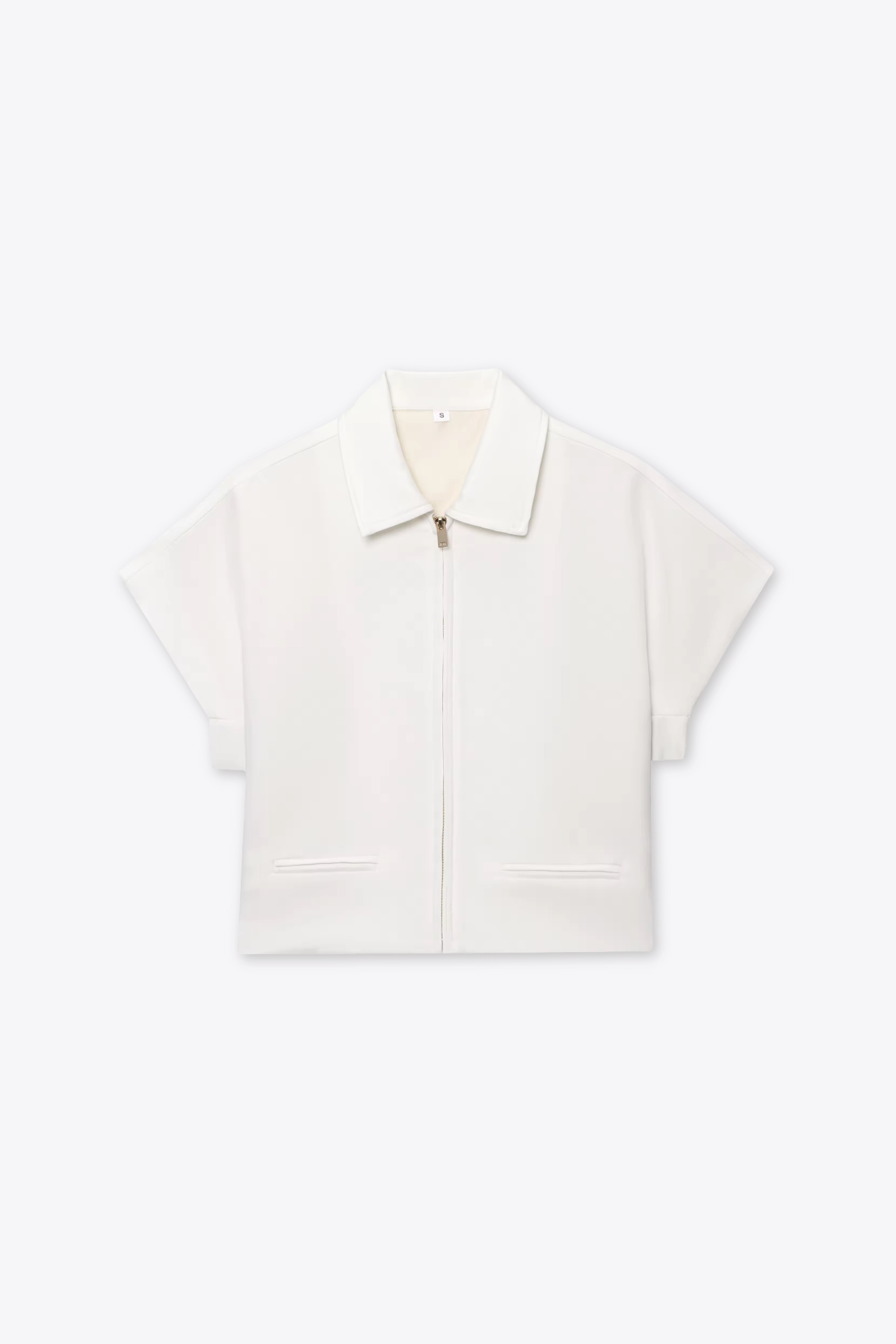 VESTE COURTE À COL REVERS