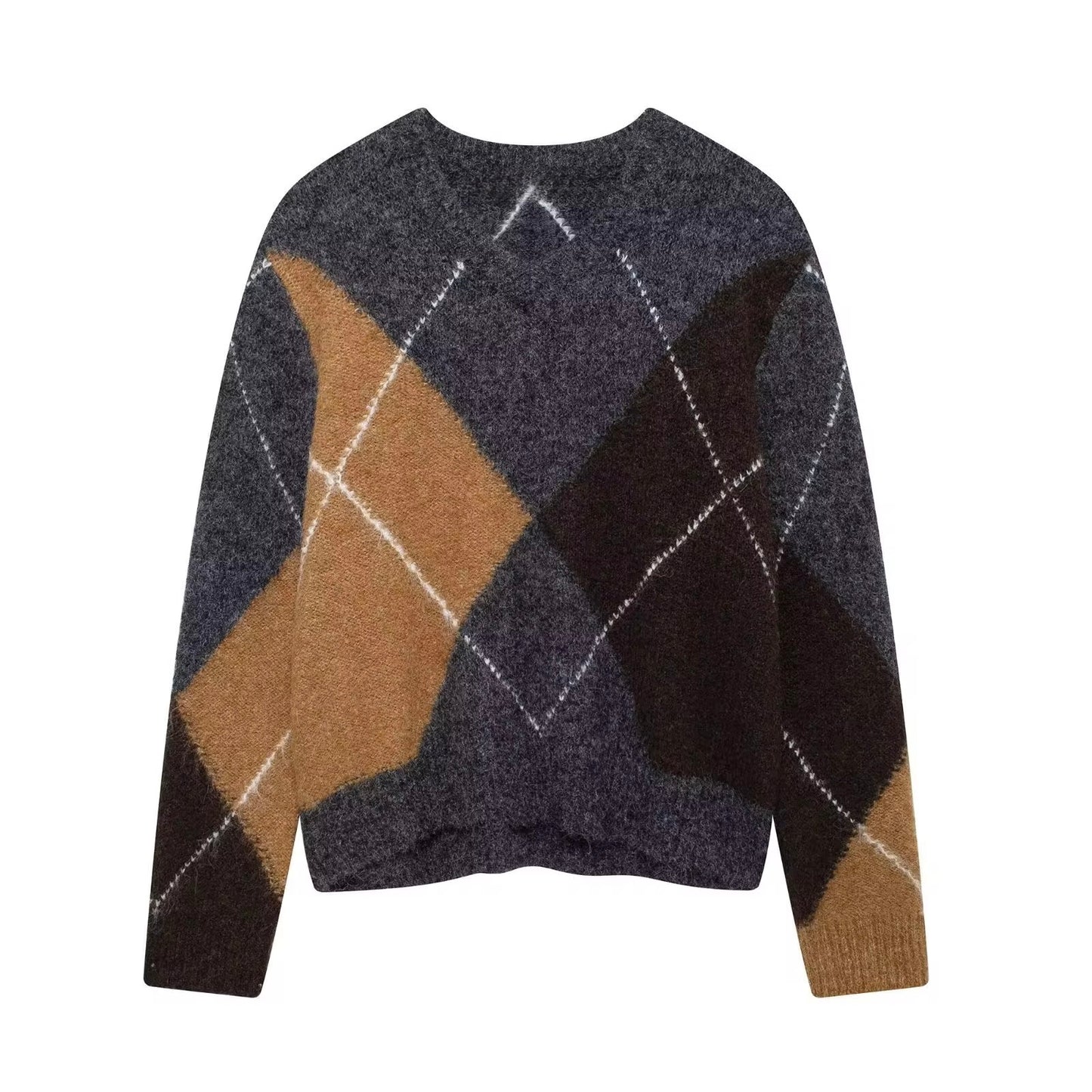 PULL MOTIF ARGYLE DÉSTRUCTURÉ