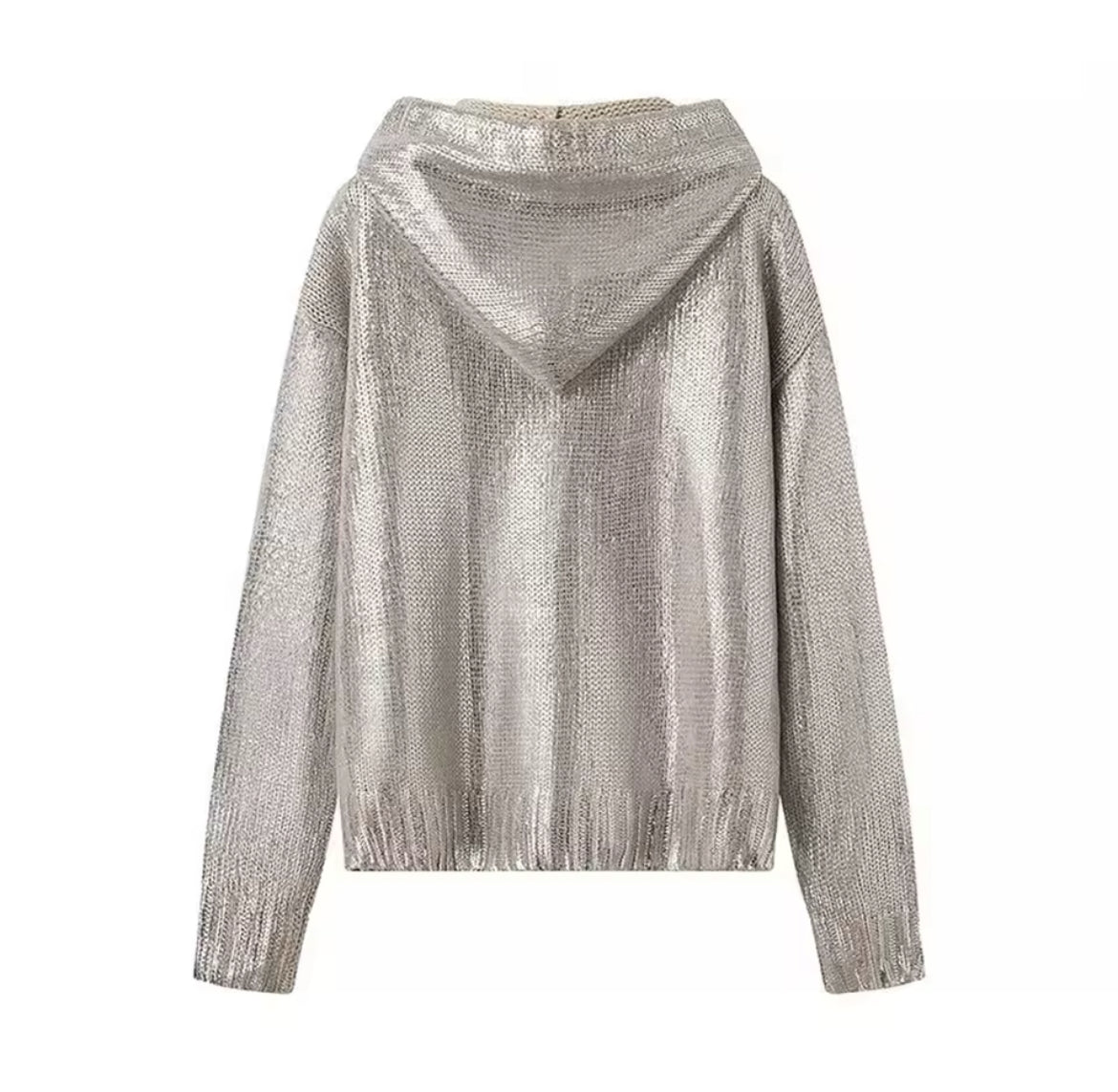 SWEAT À CAPUCHE MÉTALLISÉ