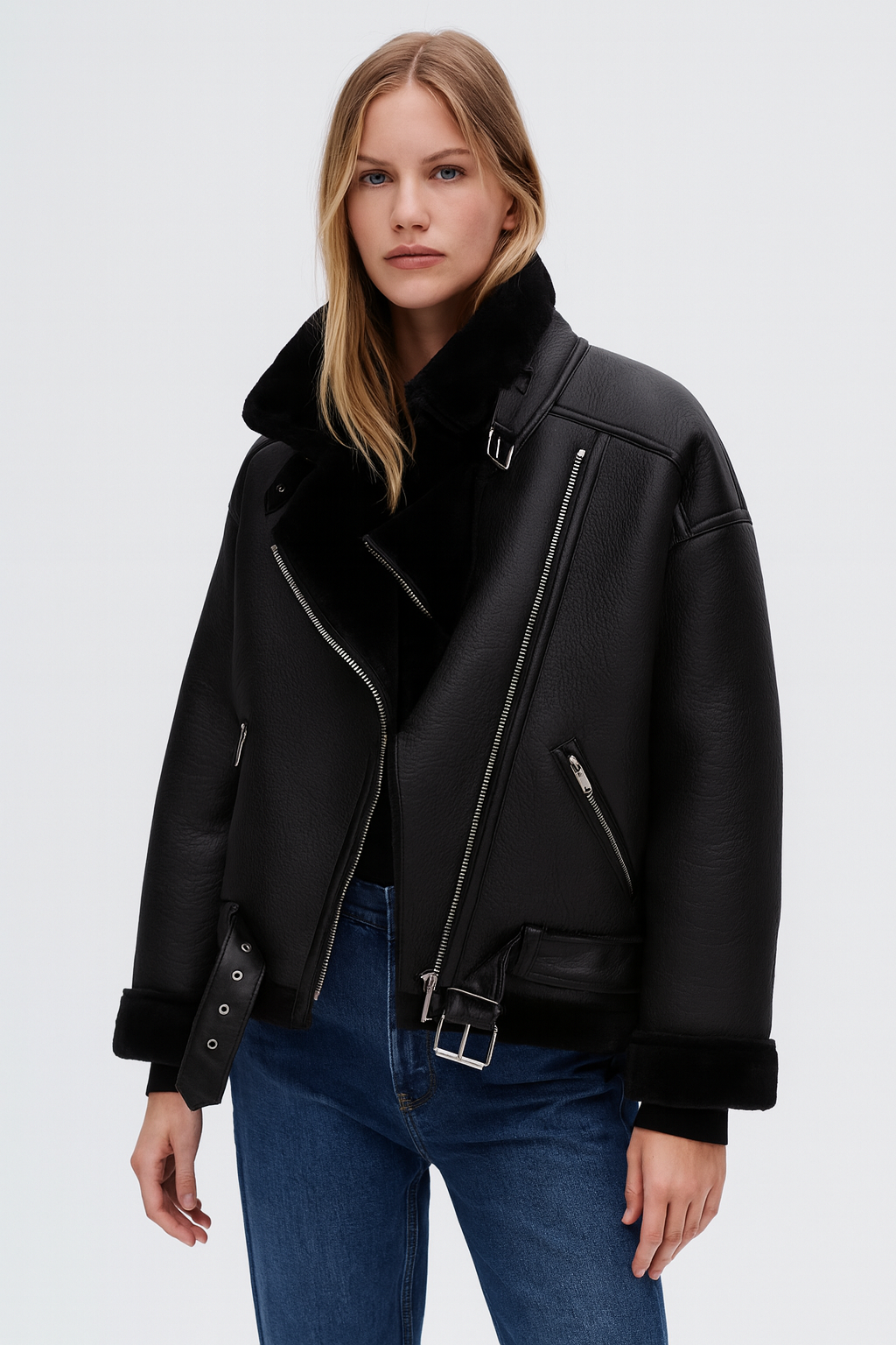 Faux leather jacket • Women