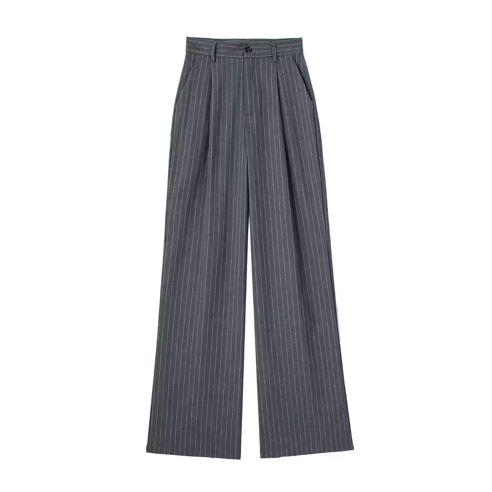 PANTALON TAILLE HAUTE COUPE LARGE