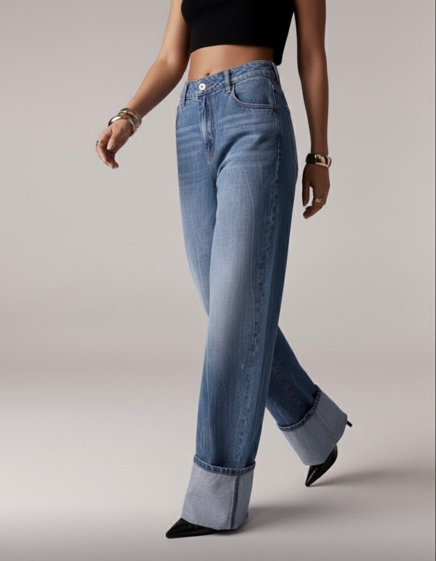 JEAN LARGE À REVERS XXL