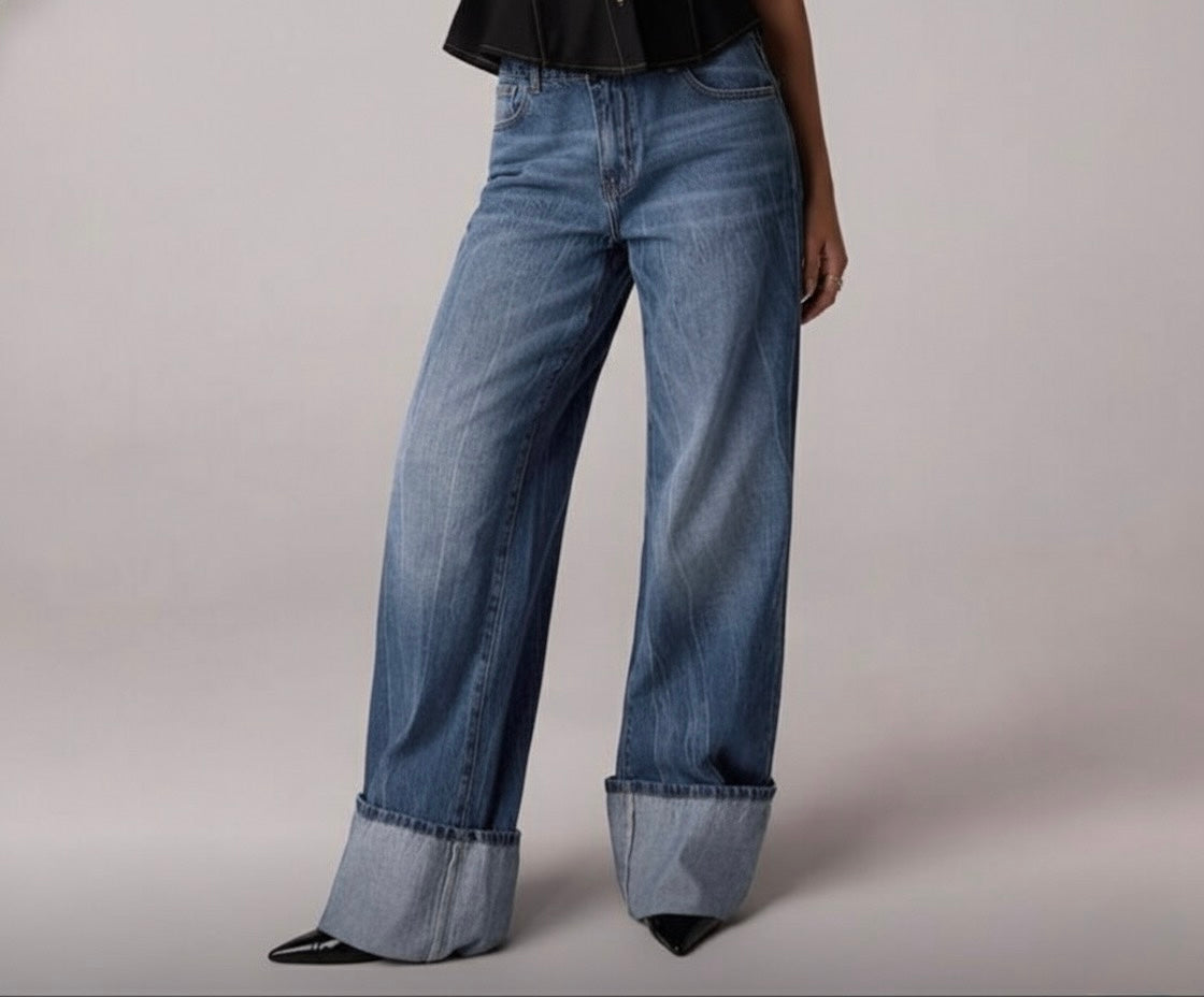 JEAN LARGE À REVERS XXL