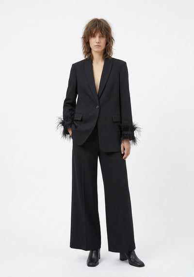 BLAZER LONG AVEC DÉTAILS PLUMES