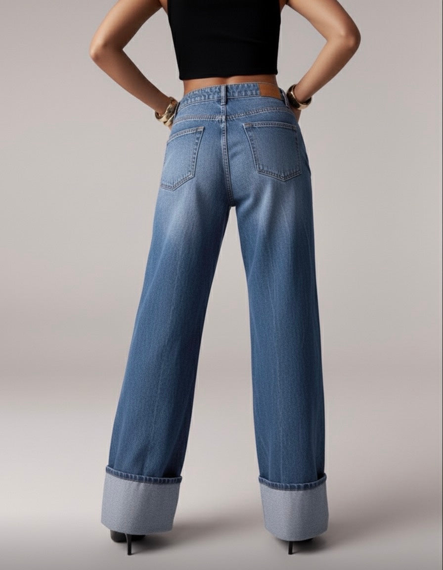 JEAN LARGE À REVERS XXL
