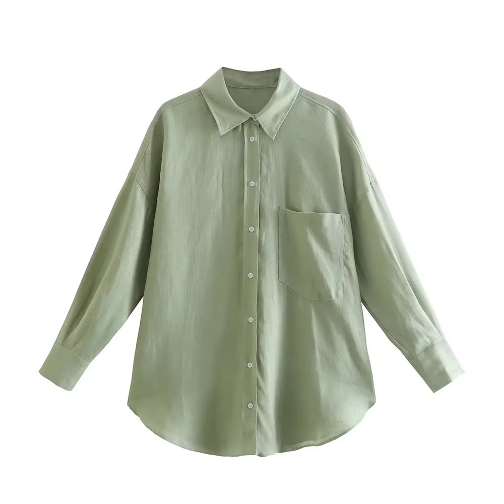 CAMICIA EFFETTO LINO