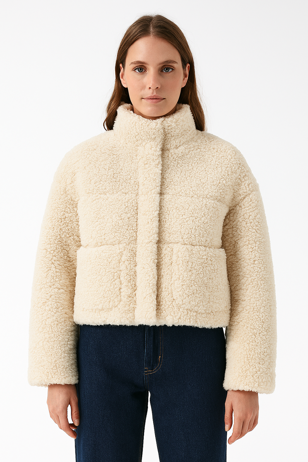 Wool effect down jacket • Women