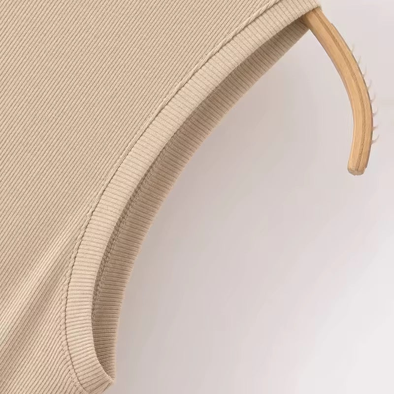 ROBE SANS MANCHES EN COTON STRUCTURÉ