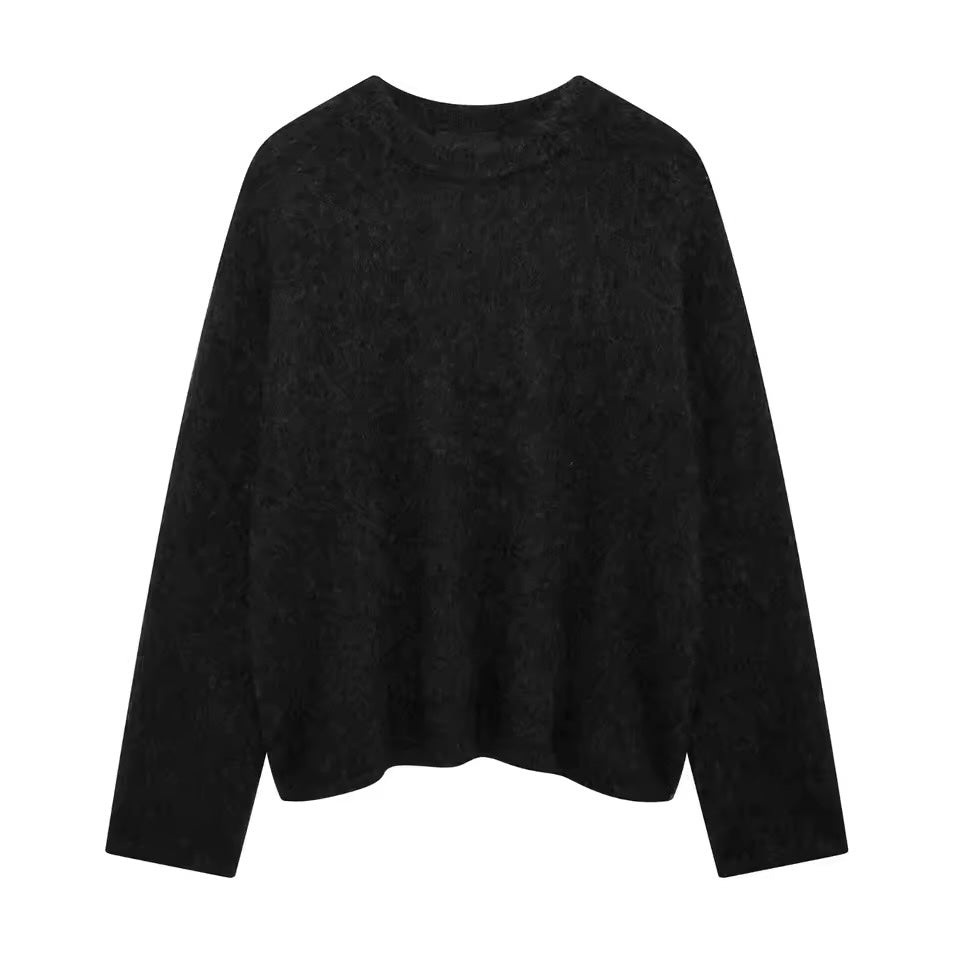 PULL FLUFFY À COL ROND
