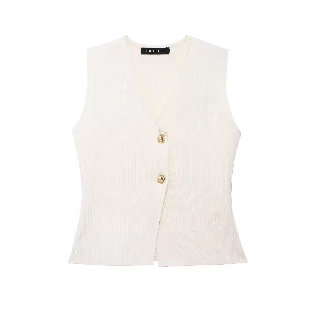 GILET SANS MANCHE EN TRICOT