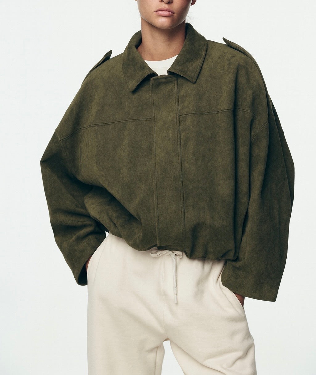 BLOUSON AMPLE EFFET DAIM