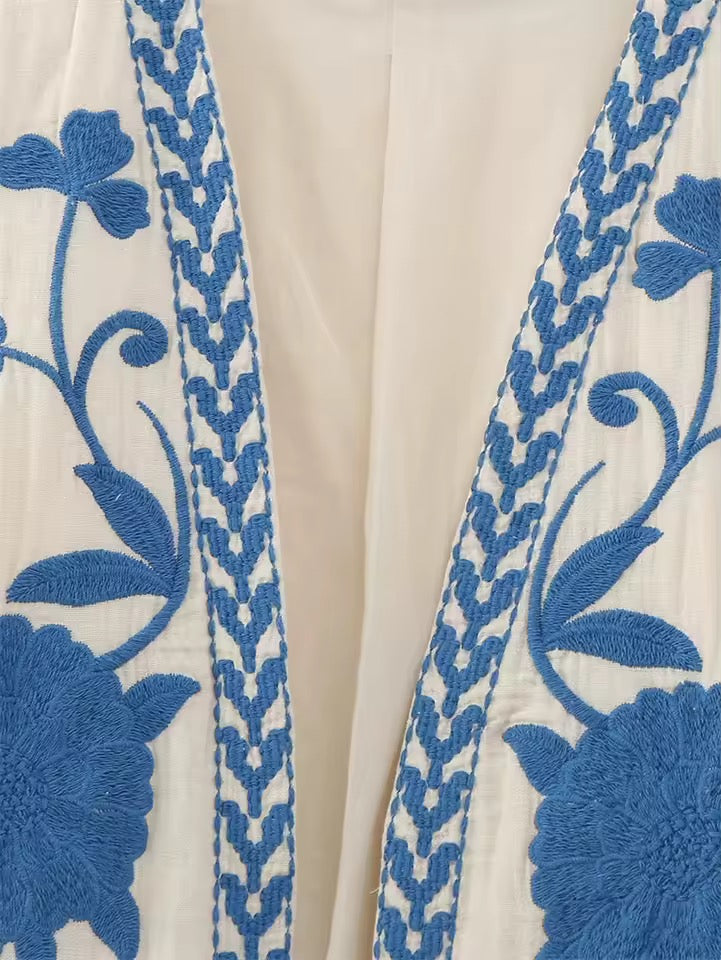 GILET BRODÉ SANS MANCHES