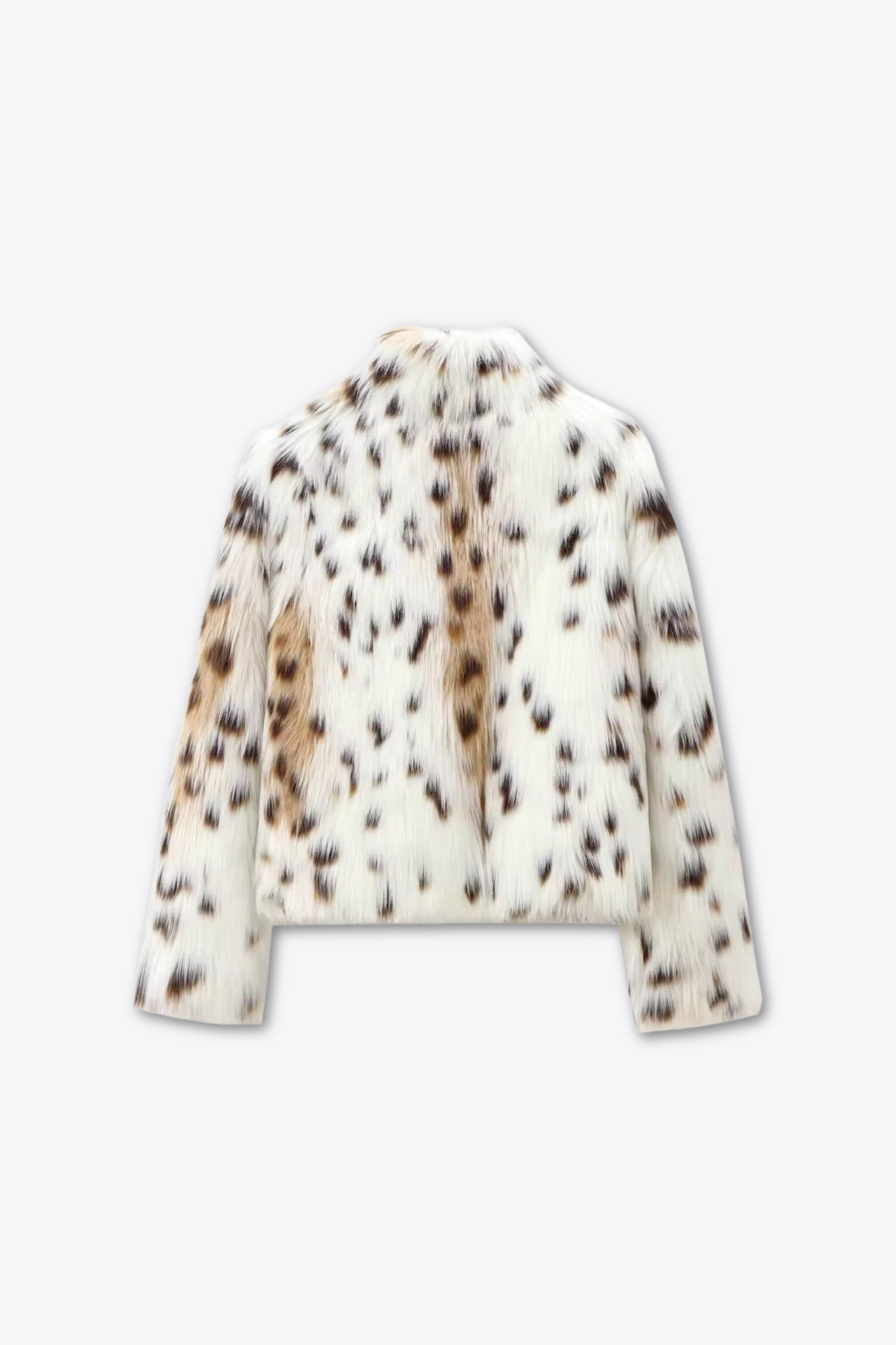 MANTEAU EN EFFET FOURRURE IMPRIMÉ FAUVE