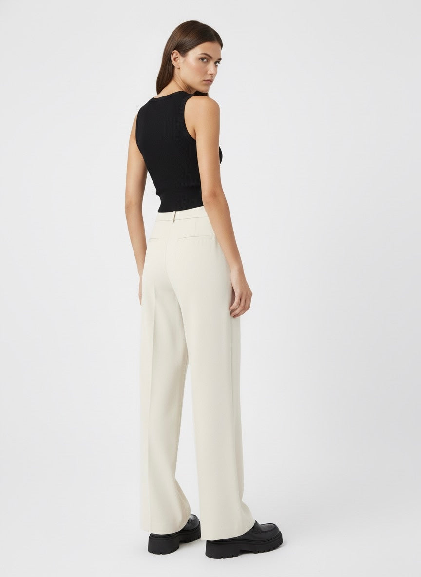 PANTALON TAILLE HAUTE À PINCES