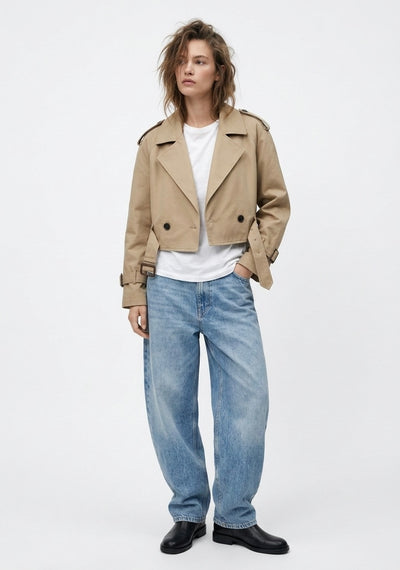 TRENCH-COAT COURT CROISÉ