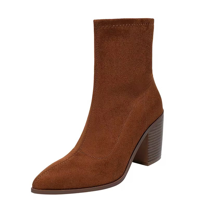 Bottines en cuir PU