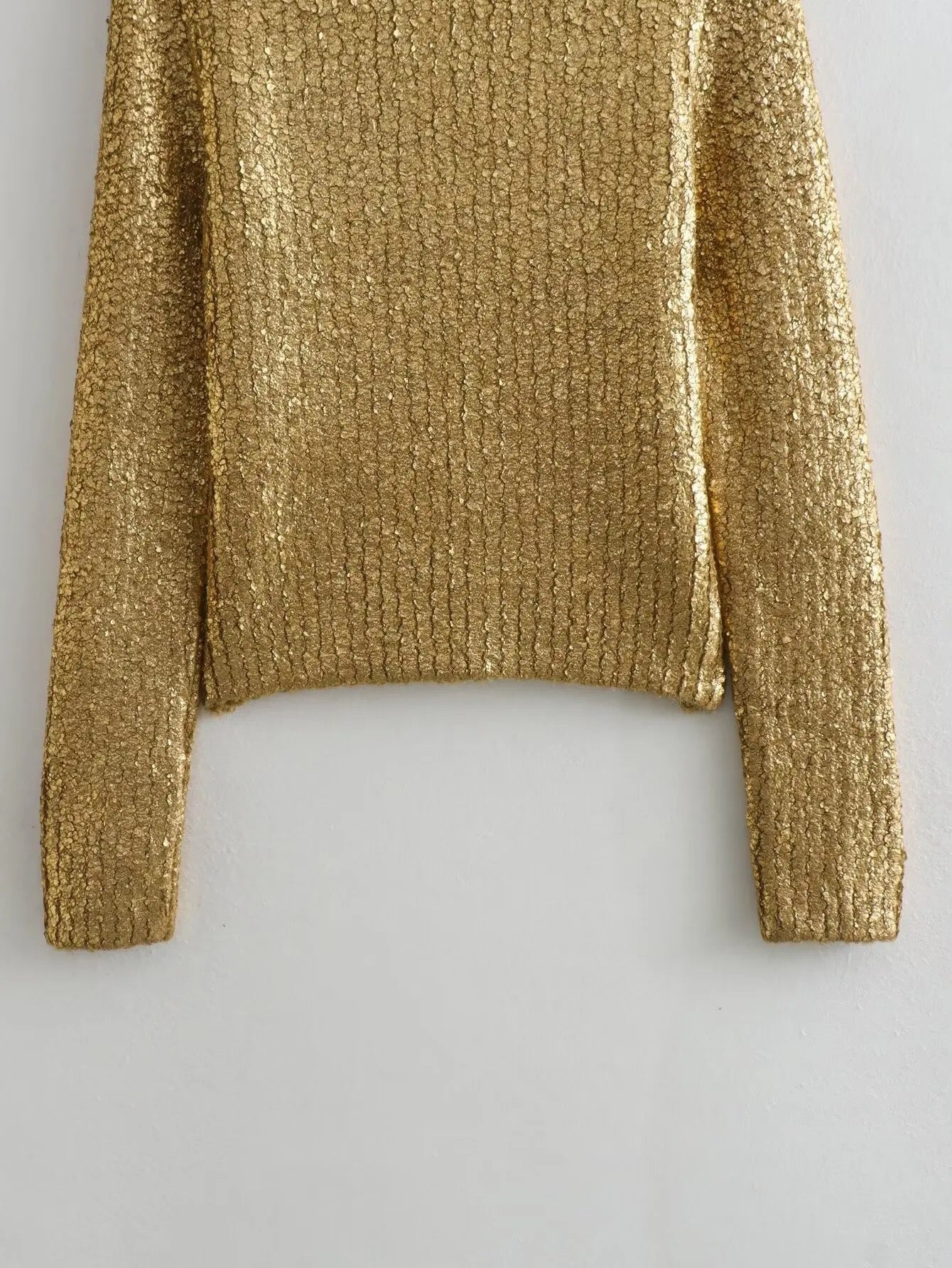 PULL LUREX BRILLANT À COL ROND