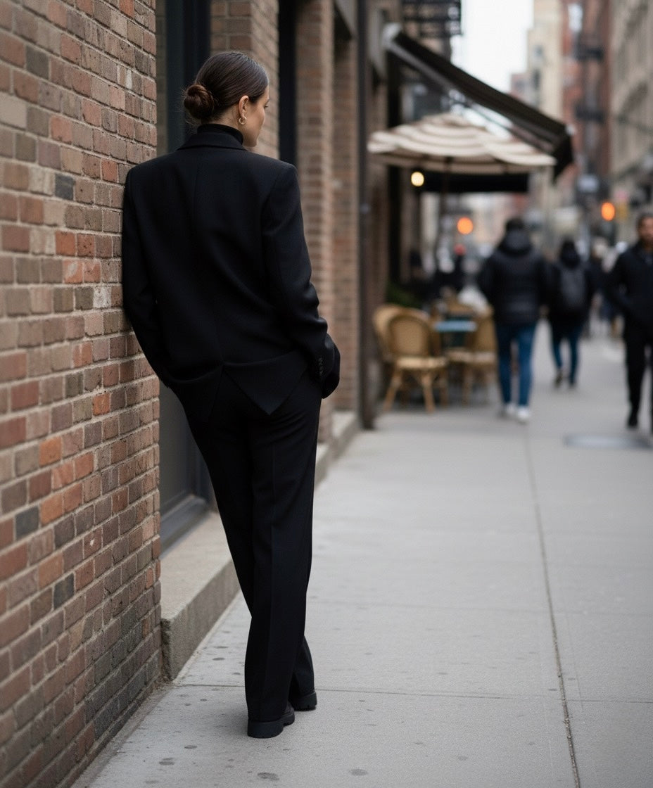 BLAZER LONG À DOUBLE BOUTONNAGE