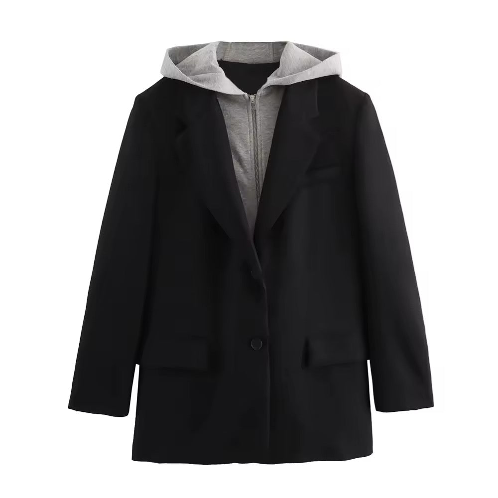 BLAZER CON CAPPUCCIO E ZIP