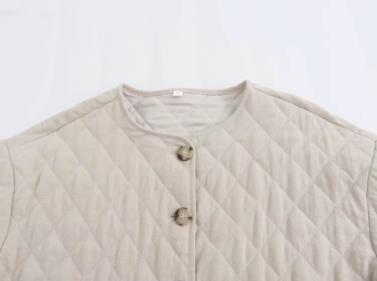 VESTE REMBOURRÉE EFFET LIN