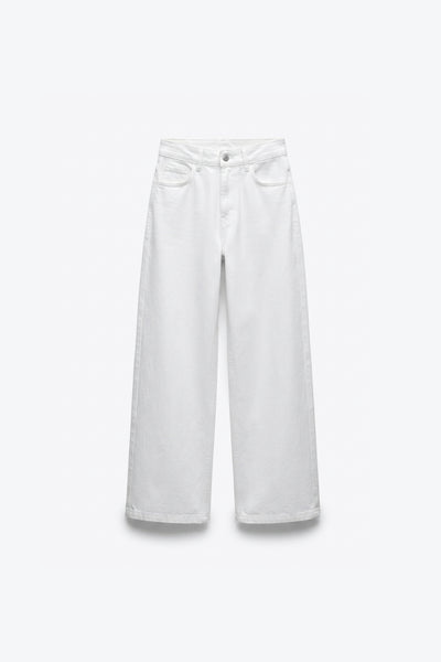 JEANS BLANC COUPE LARGE