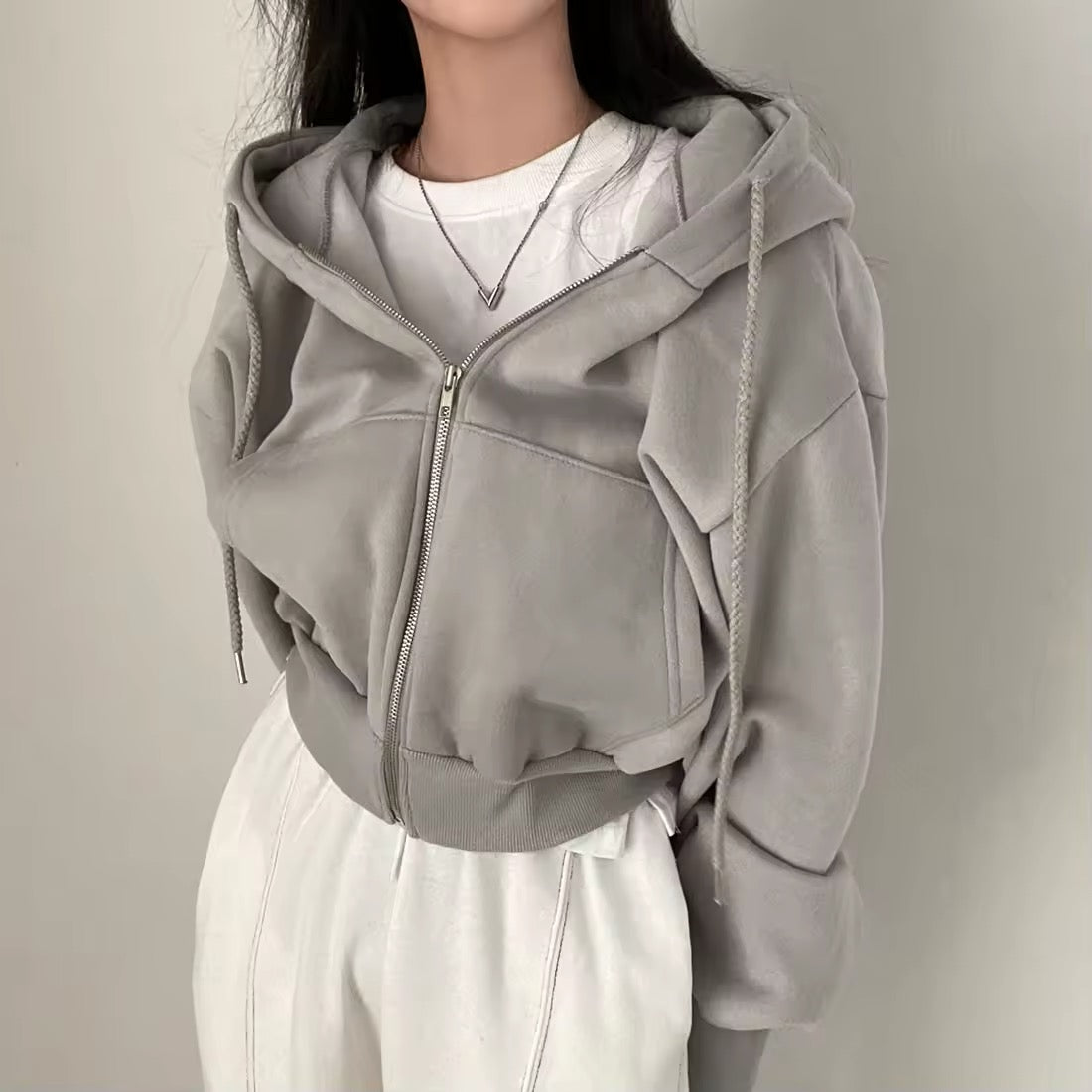 GILET OVERSIZE CON ZIP