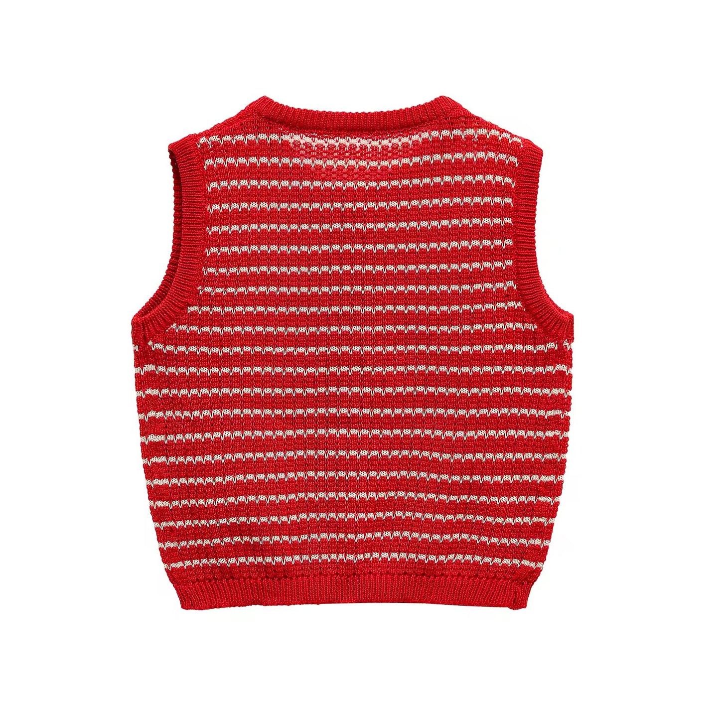 GILET RAYÉ À BOUTONS TEXTURÉS