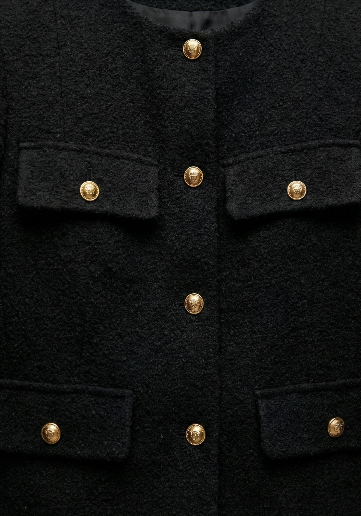 VESTE COURTE À COL ROND