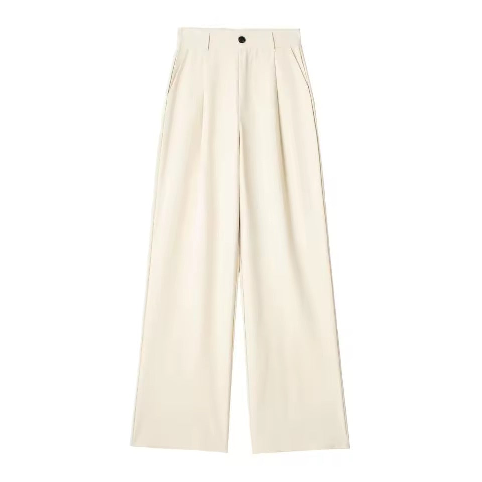 PANTALON TAILLE HAUTE COUPE LARGE