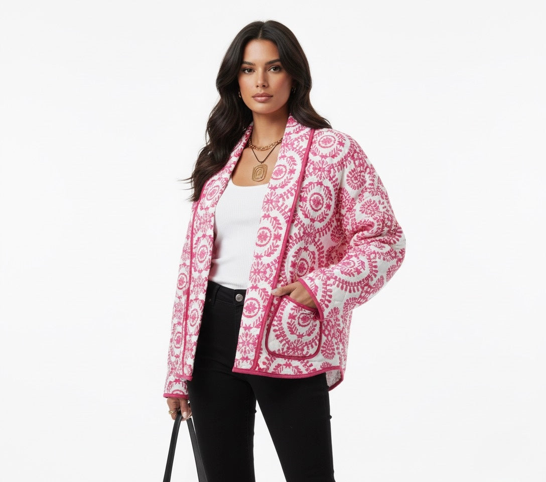 VESTE STRUCTURÉE À MOTIFS BRODÉS