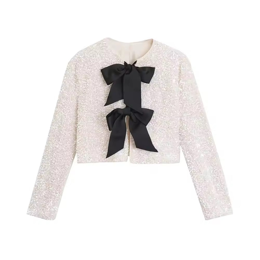 Giacca corta con paillettes • Donna