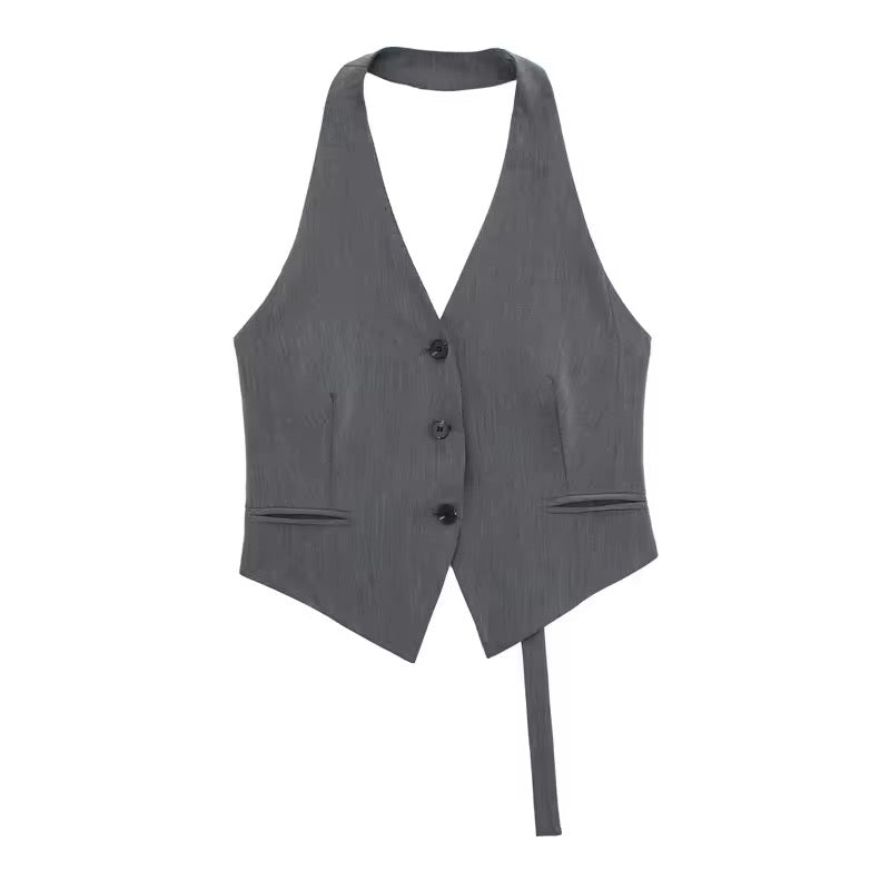 TOP GILET DOS NU