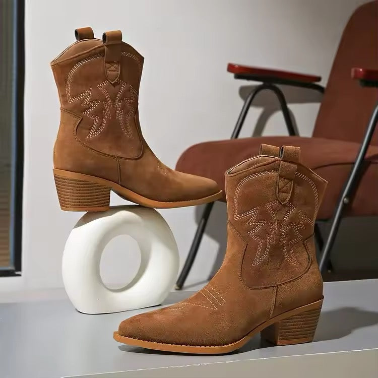 STIVALI DA COWBOY CON TACCO LARGO