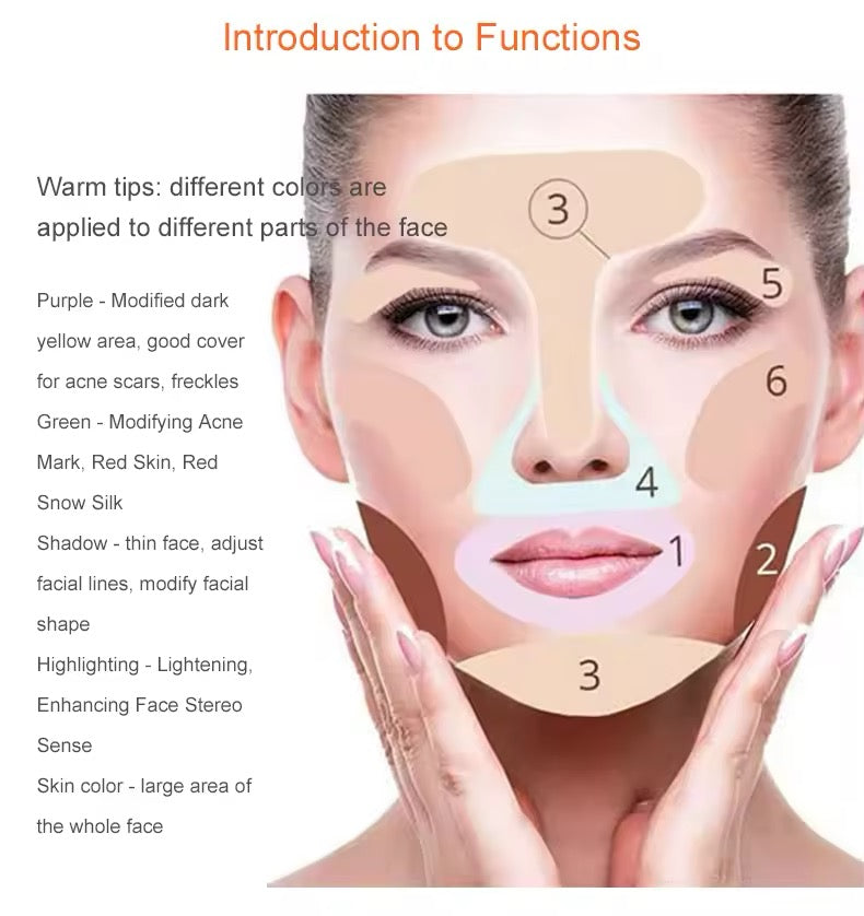 15-color face concealer palette