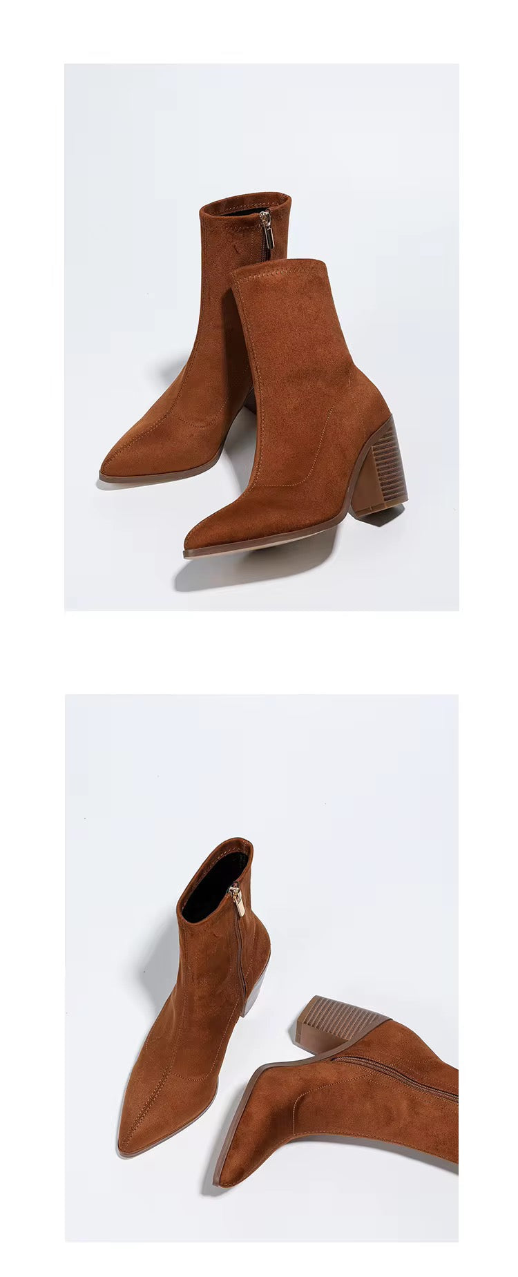 Bottines en cuir PU