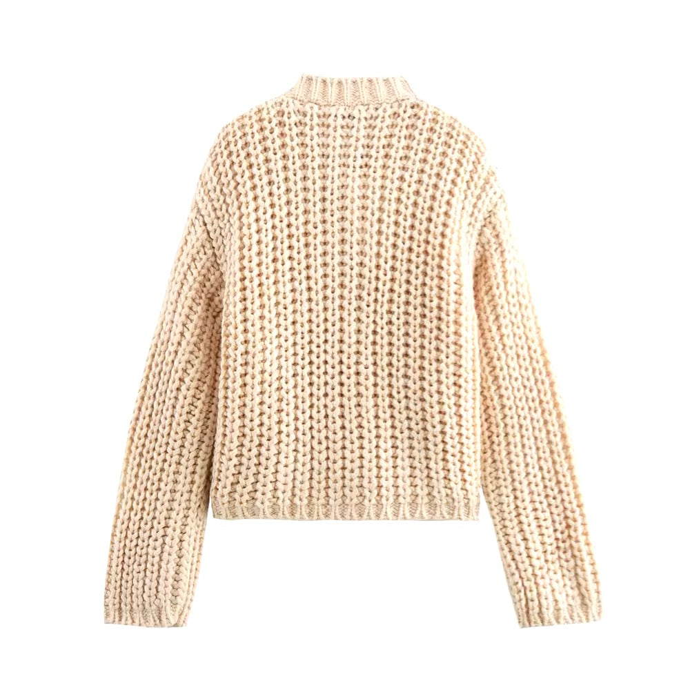 CARDIGAN EN MAILLE À BOUTONS DORÉS
