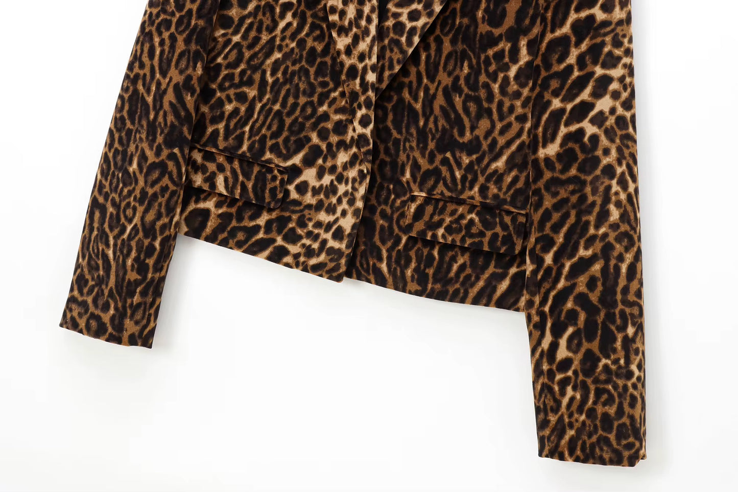 BLAZER TEXTURÉ IMPRIMÉ ANIMALIER