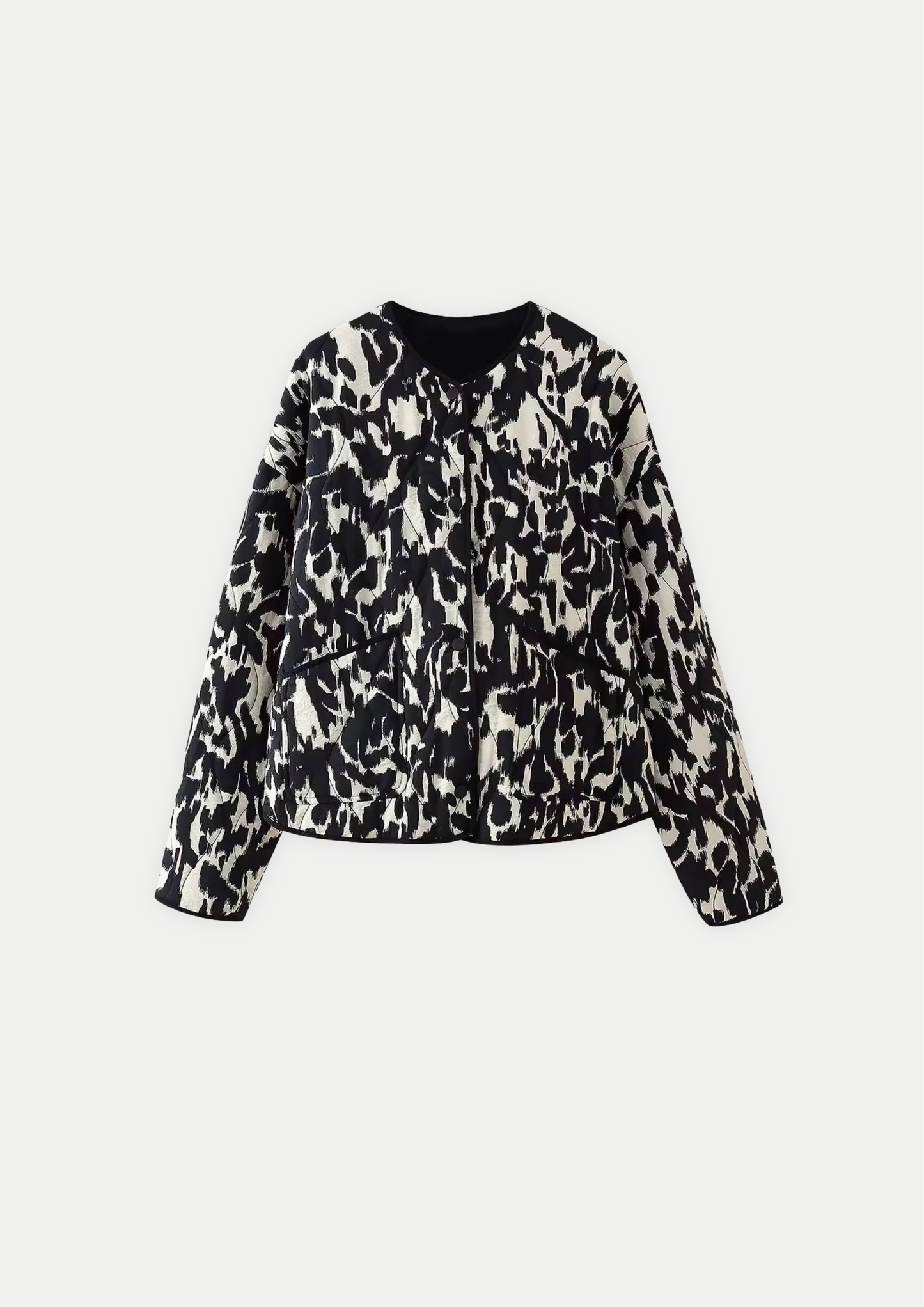 BLOUSON MATELASSÉ IMPRIMÉ IKAT
