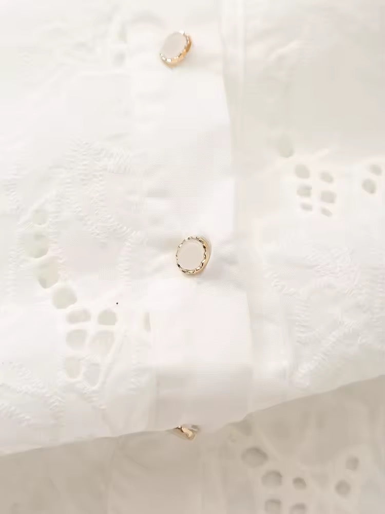 CHEMISE EN BRODERIE FLORALE