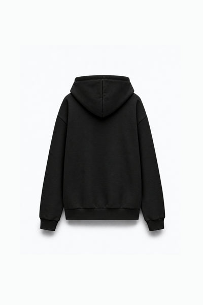 VESTE EN MOLLETON À CAPUCHE ZIPPÉE