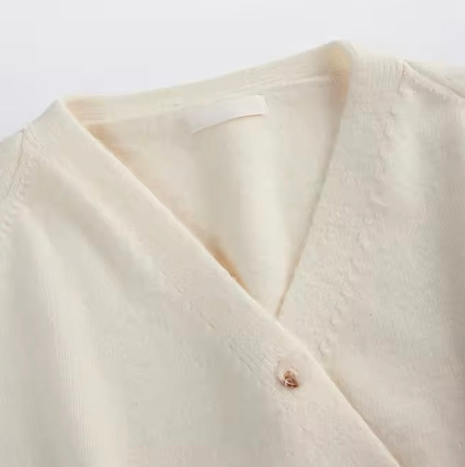GILET IN MAGLIA CON SCOLLO A V
