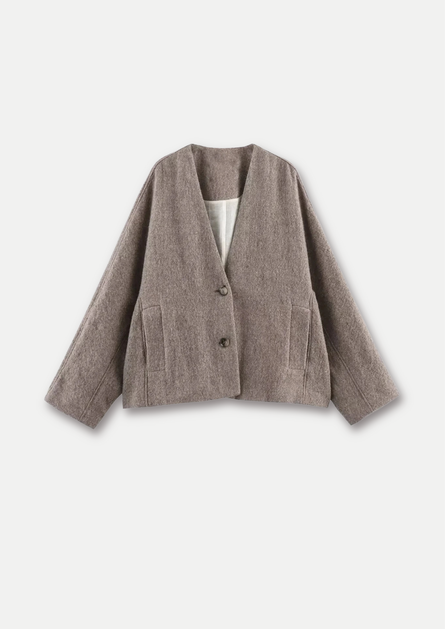 V-neck buttoned jacket • Women