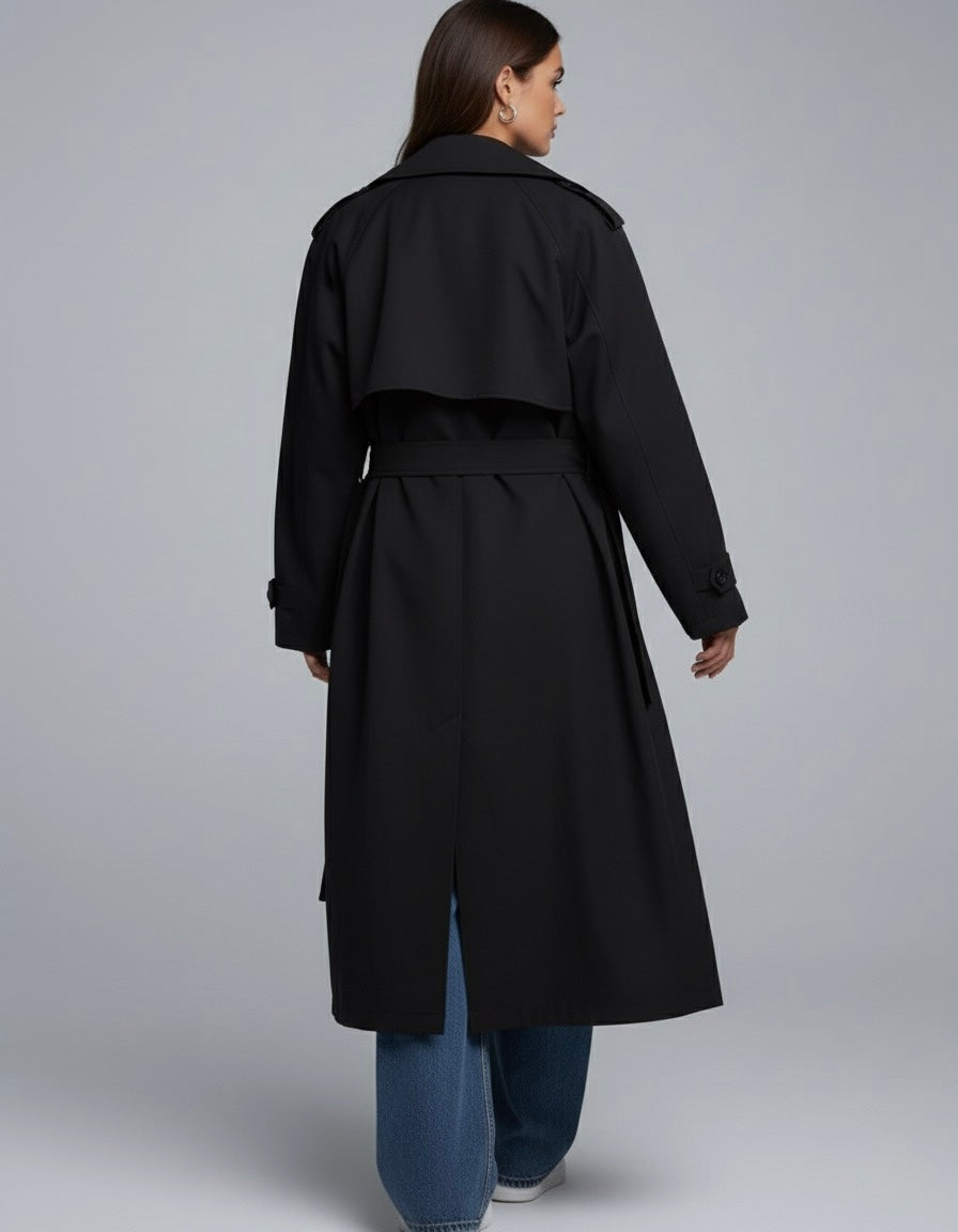 TRENCH LONG À CEINTURE